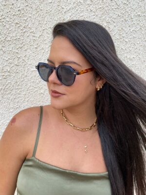 SUNGLASS ZAK AZUL E ANIMAL PRINT